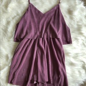 Purple Spaghetti Strapped Romper